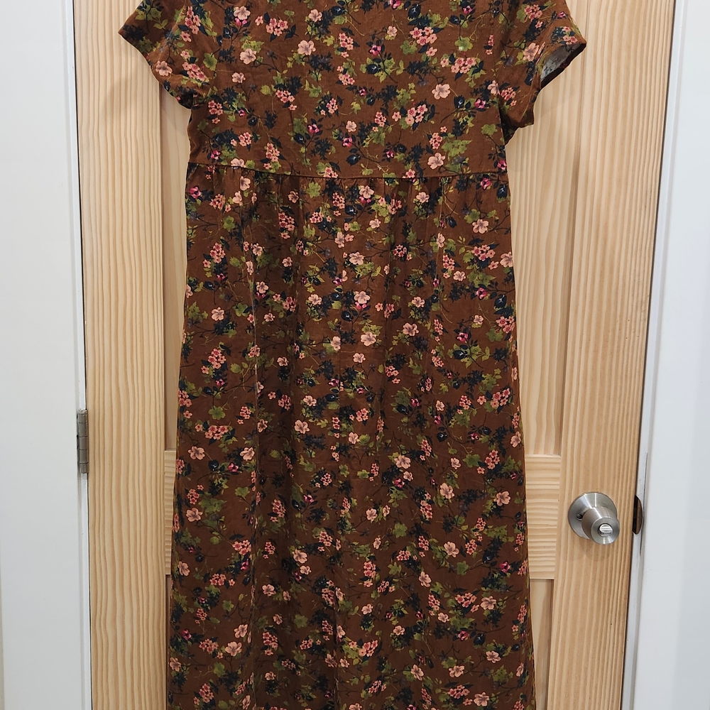 NATURAL LIFE Floral Brown Midi Dress - Picture 5 of 6